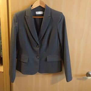 Calvin Klein grey suit set Blazer and Skirt